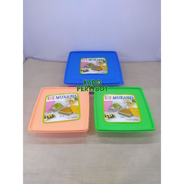 tempat kue shinpo murano - tempat kue kotak plastik - tempat kue