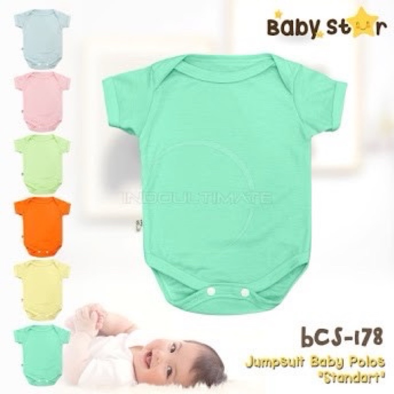 Baju Jumper Bayi Romper Baju Kodok Anak Bayi merek Baby star Bahan Adem Tidak panas lembut