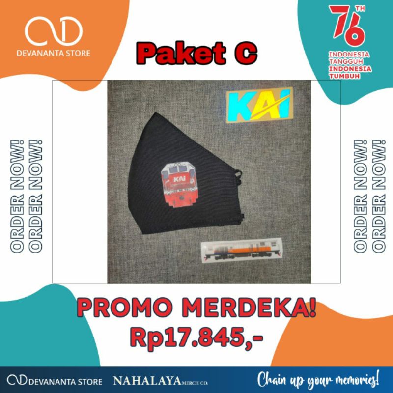 Paket Promo Kereta Lokomotif CC201 Livery Kemerdekaan