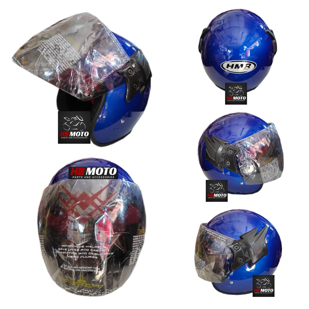 Helm HMR Light Solid Blue HMRCEN1LB / Helm SNI / Helm Half Face / Helm Dewasa / Safety Helmet / Helm