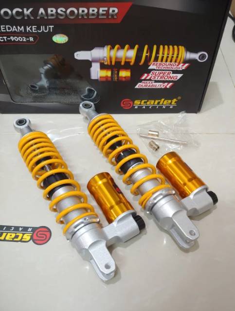 shockbreaker aerox 300mm scarlet racing model ohlins click fungsi