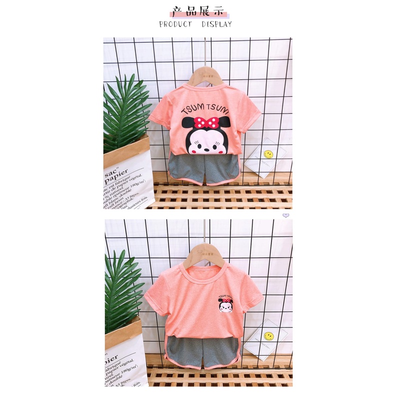 1234OS - BAJU SANTAI ANAK SETELAN PENDEK ANAK LAKI LAKI PEREMPUAN IMPORT