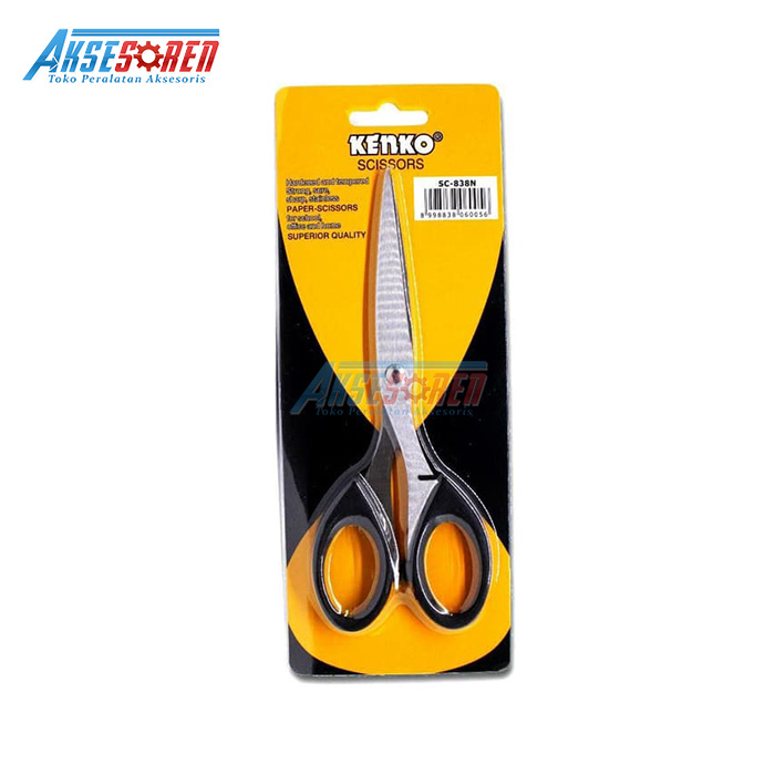 

Gunting Sedang Kenko Scissors [SC-838N] / Gunting Kertas Kain Plastik 838