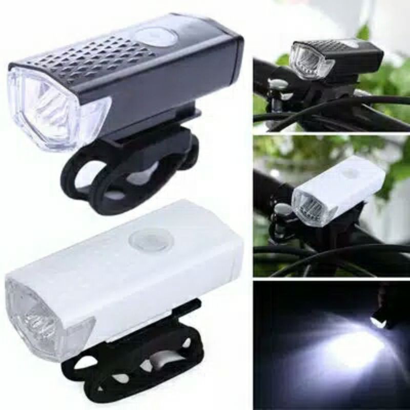 Lampu Depan Sepeda MTB Rechargeable LED USB