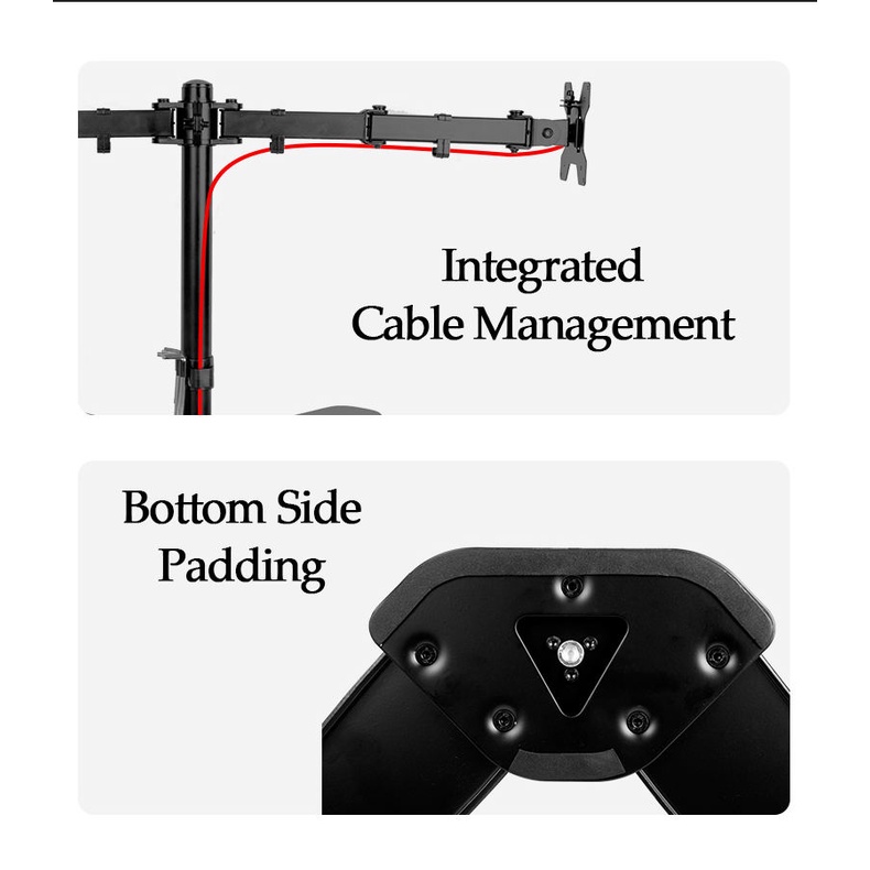 Triple W Triple Monitor Bracket Stand 3 Base Mount Arm Breket LED LCD