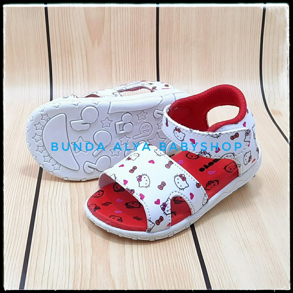 Sandal Anak Perempuan Usia 6 Bulan 1 2 Tahun Size 22 - 25 MERAH - Sendal Anak Cewek Alas Karet Anti Licin