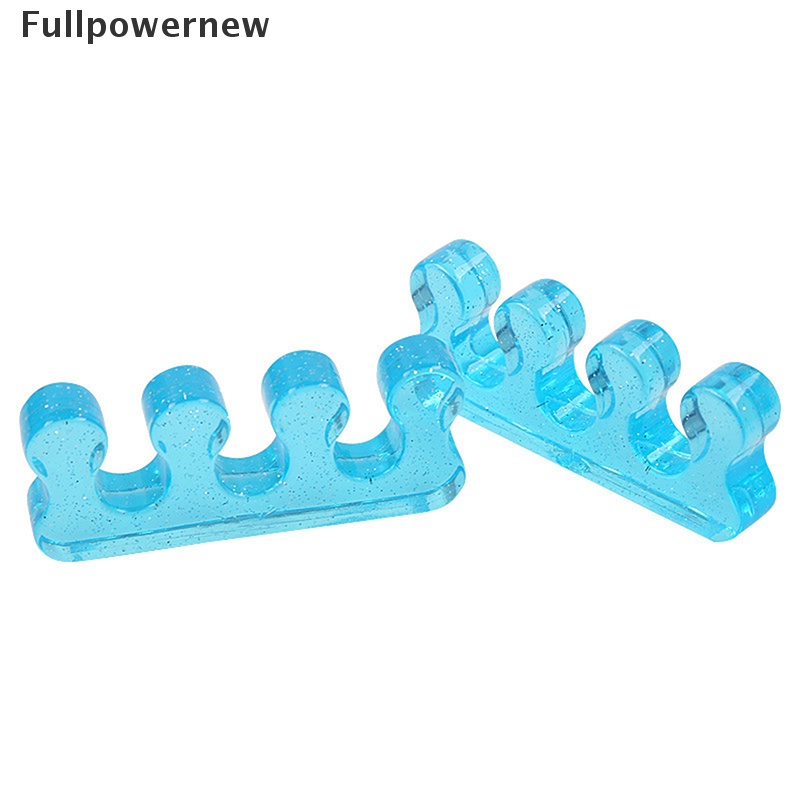(FULL) 2pcs Separator Jari Kaki Bahan Silikon Lembut Flexible Untuk Manicure / Pedicure
