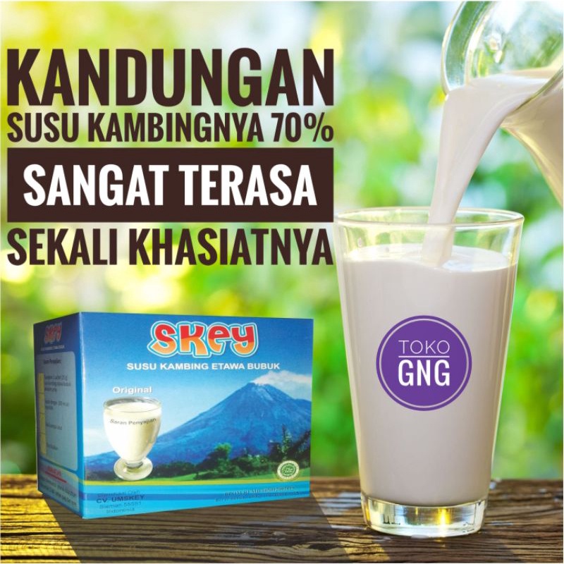 

GnG Susu Kambing Etawa bubuk organik SKEY. Membantu mempercepat Penyembuhan berbagai macam Penyakit. Susu kambing etawa adalah susu terbaik mendekati ASI. Susu Skey kandungan susu kambingnya 70% lebih sehingga sangat terasa manfaat & khasiatnya.