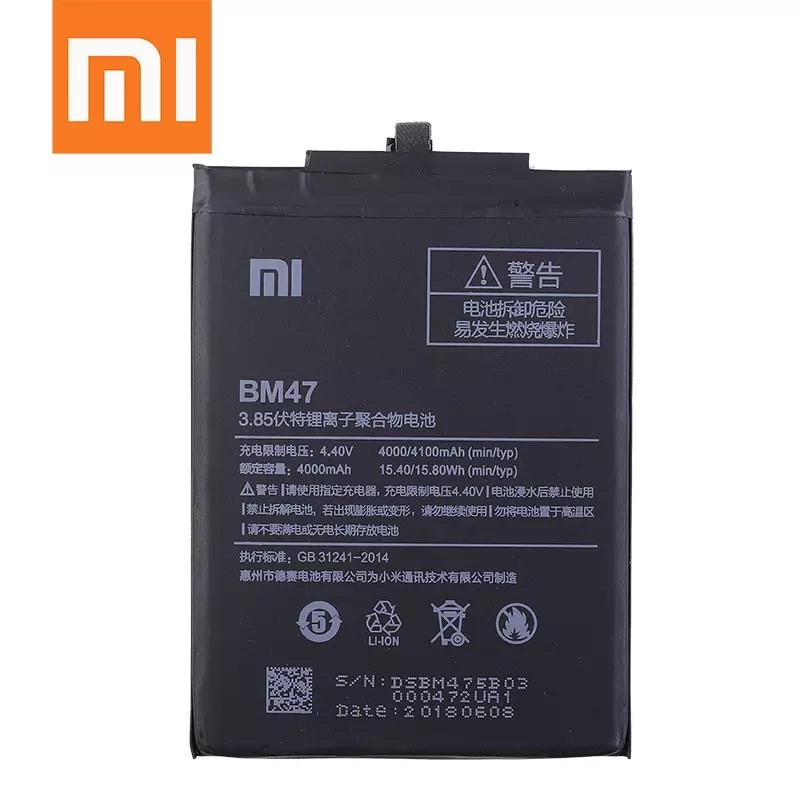 BM47 BATERAI XIAOMI REDMI 4X / REDMI 3 / 3X / 3S / 3 PRO / BM47 - ORI