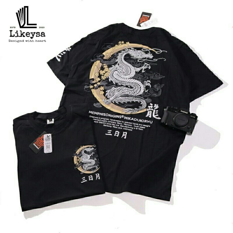 KAOS DISTRO PRIA T~SHIRT MIKADIKU RYU/KURO RYUJIN/OWATAT SUMI ORIGINS/KAOS MEMPHIS ORIGINAL/KAOS JAP