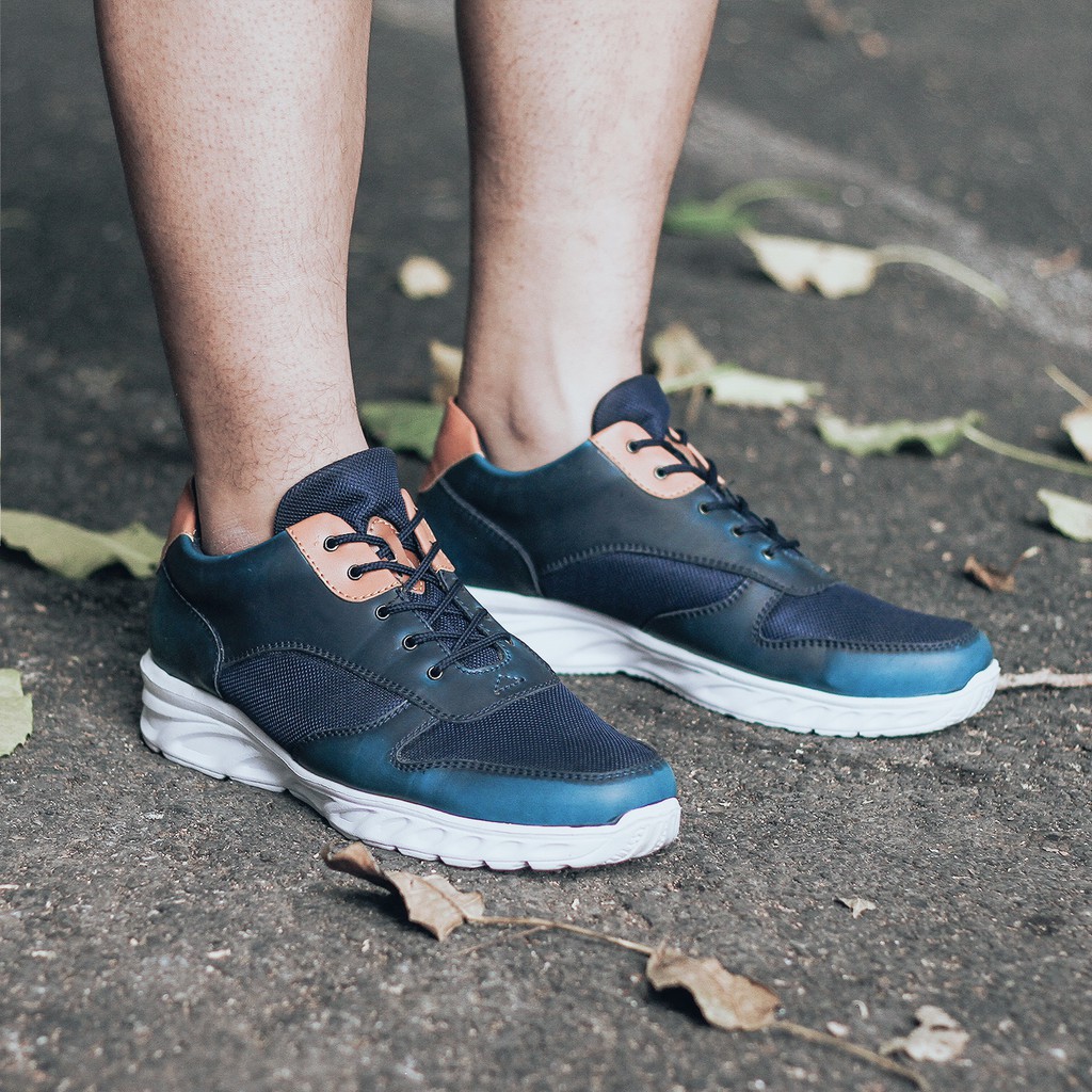 NOCTURN NAVY |FORIND x Lvnatica| Sepatu Sneakers Tali Santai Kasual Pria/Cowok/Men Sneaker Footwear