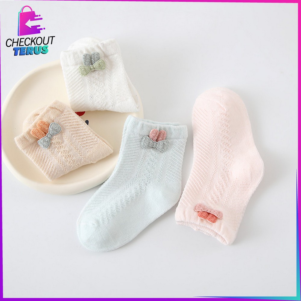 CT P214 Kaos Kaki Anak Balita Gemoy Motif Kelinci Bahan Katun Elastis Baby Socks Unisex  Anti Slip