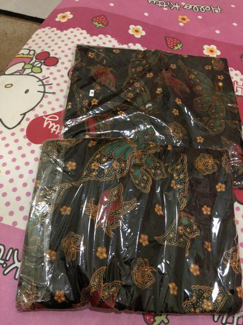 Couple Cape Maxi Kupu Batik Premium Sarimbit Syari Modern Gamis