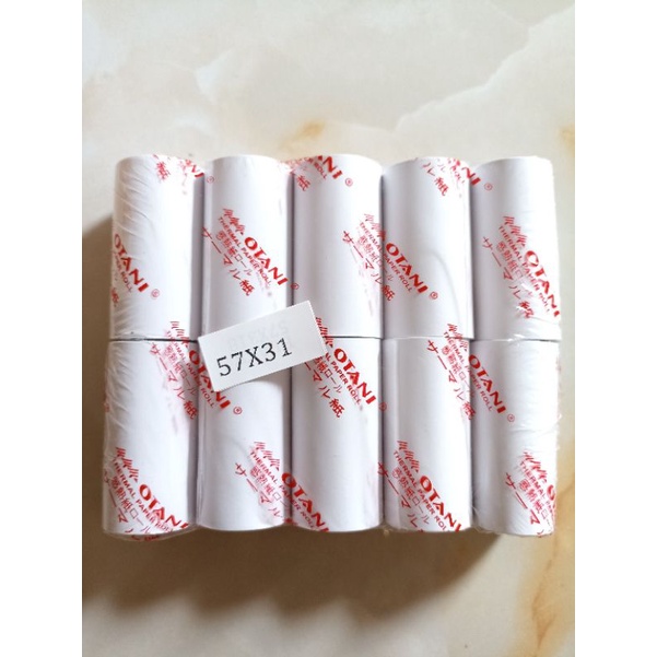 

Kertas Struk OTANI Printer Thermal Size 57X31/58X31 Cetakan Hitam