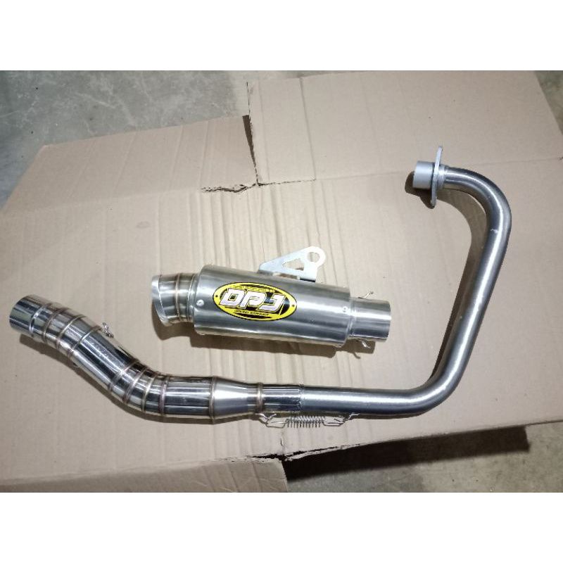 knalpot racing DPJ kompetisi 20cm kolong bawah buat motor KLX d tracker crf