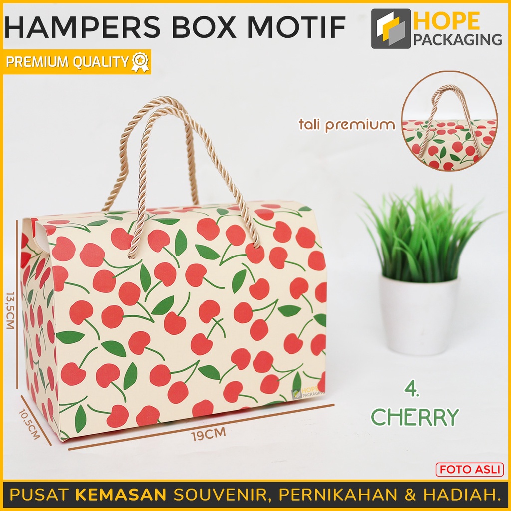 [ 3 PCS ] Sale Murah Hampers Gift Box Paper Lebaran / idul fitri Bungkus Kacang Buah Kue mubarak Kranjang Cola Motif cerry zig zag
