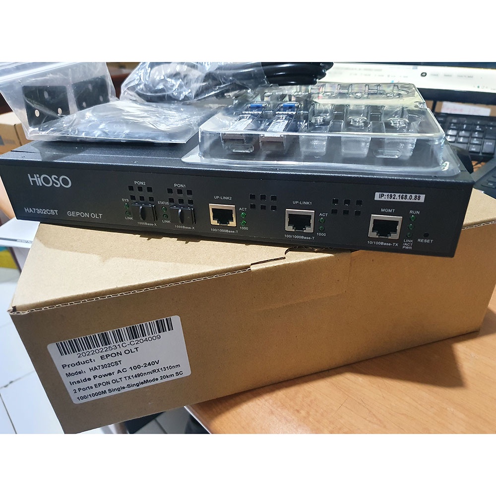 FO - Hioso Mini 2 Epon HA7302CST Standalone Type 2-PON OLT