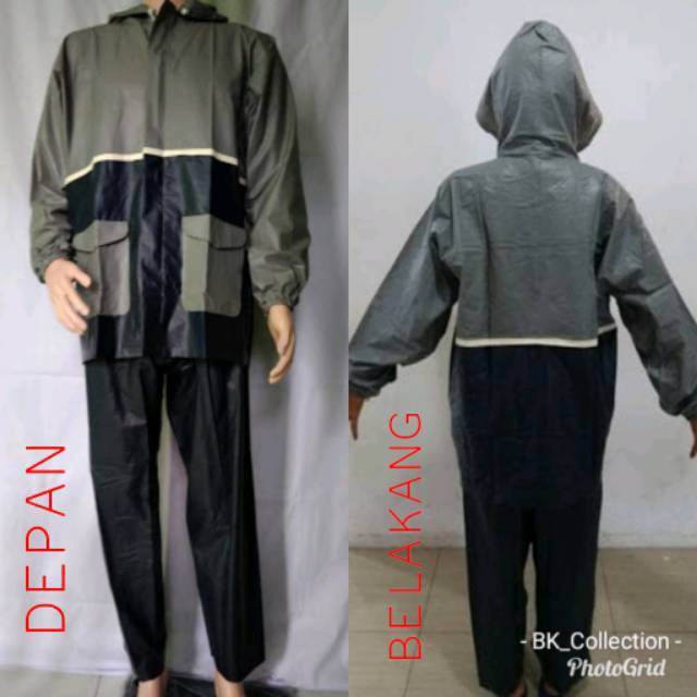 Jas Hujan Setelan Jaket Celana LUXURY
