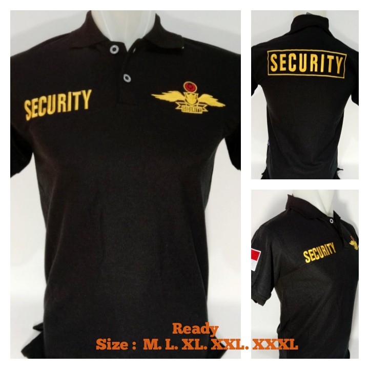 BAJU SHIRT SECURITY LOGO WINGS LENGAN PENDEK - KAOS KERAH SECURITY WINGS - Kerah  SHIRT PRIA