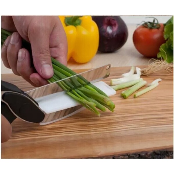 CLEVER CUTTER 2 IN 1 / PISAU GUNTING TALENAN MULTIFUNGSI GUNTING SAYUR PISAU DAPUR 400gr