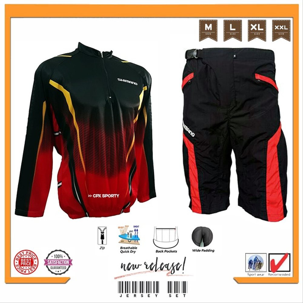  Jersey  Sepeda  Kaos Baju  plus celana sepeda  padding busa SH 