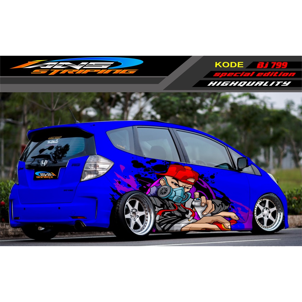 STIKER DECAL MOBIL HONDA BRIO / JAZZ RS / MOBILIO / AGYA / YARIS / ATOS / STICKER MOBIL