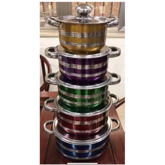 Panci set warna 5 susun