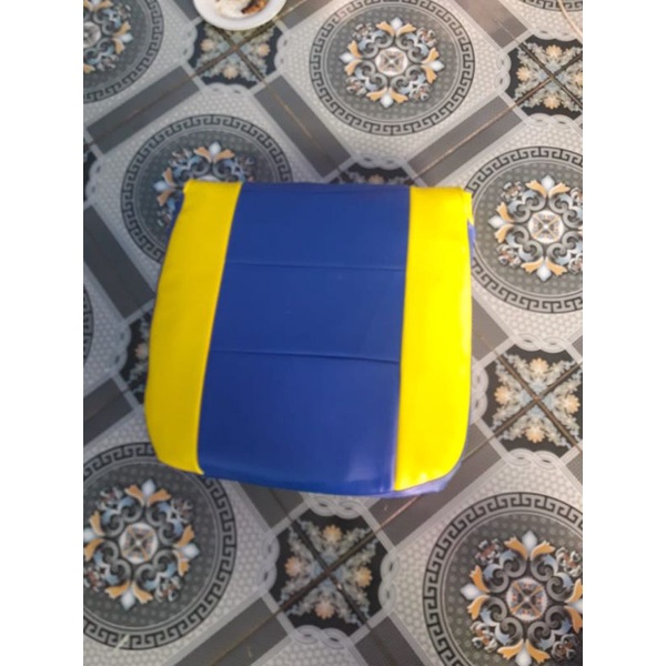 sarung jok mobil canter warna biru kuning