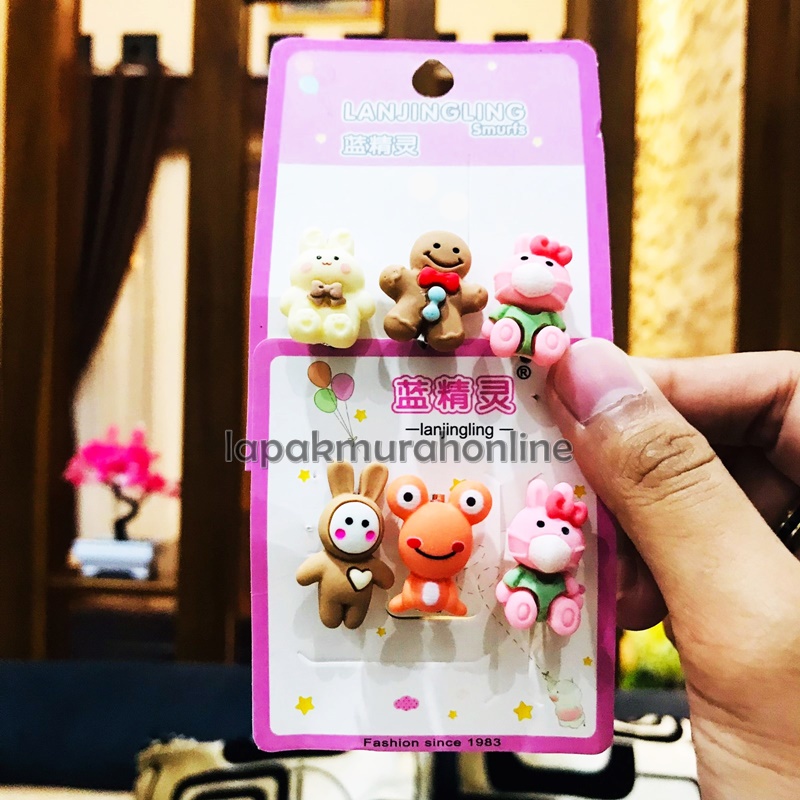 BROS PIN HIJAB MINI KARAKTER 3D / BROS DAGU