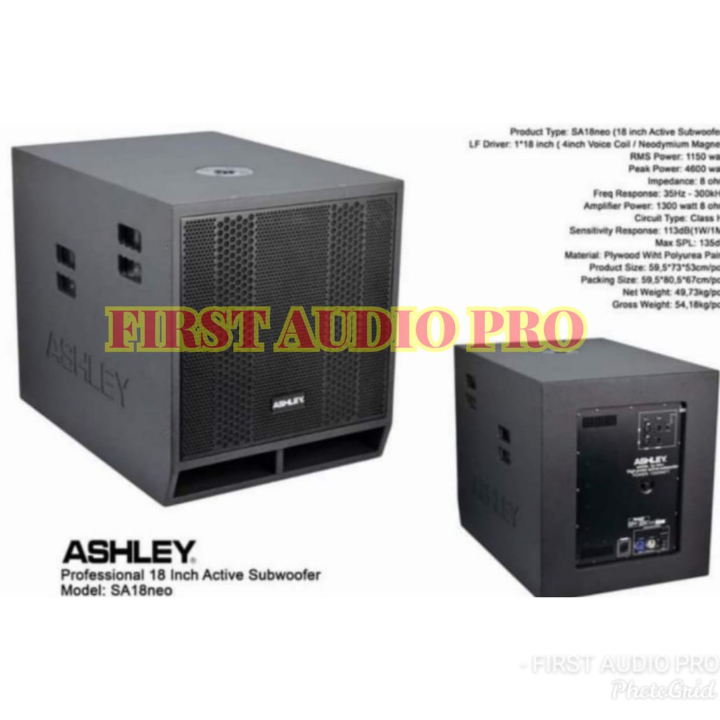 Subwoofer Aktif Ashley SA18Neo Original Ashley SA 18Neo 18 inch