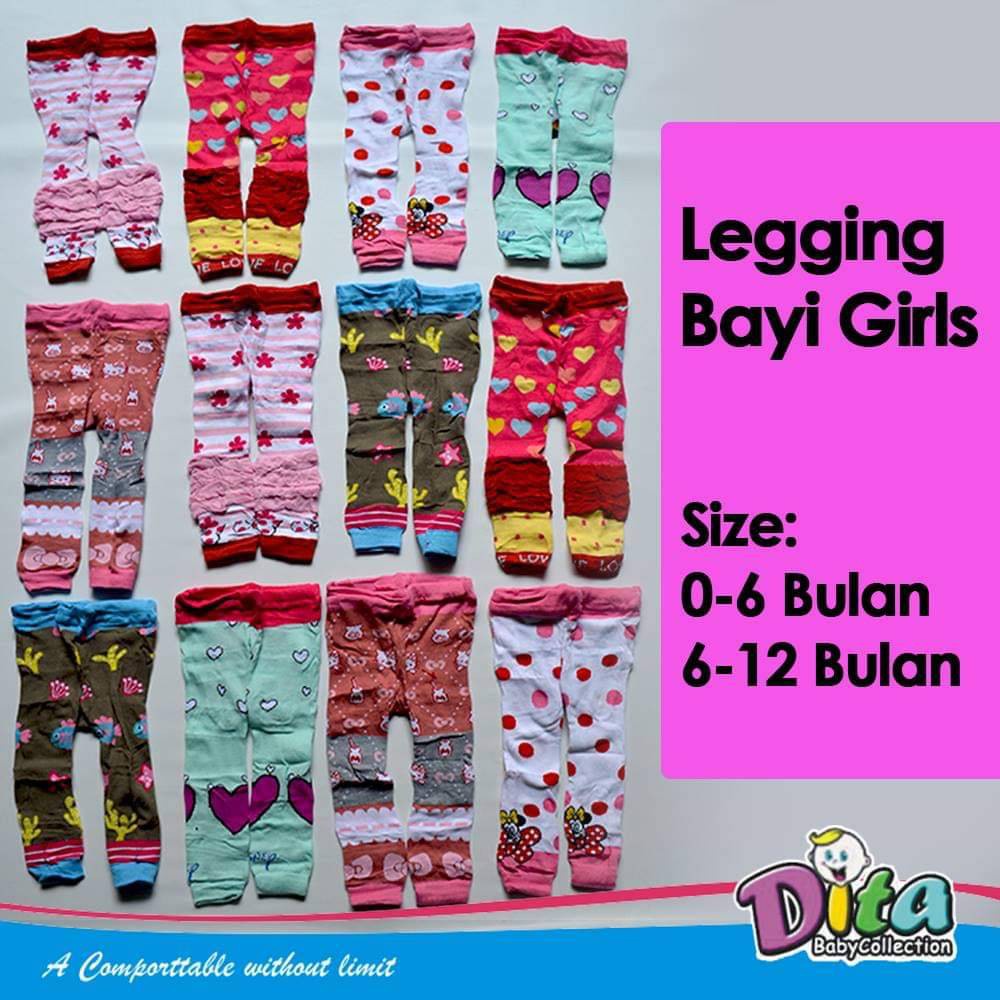 Legging busha motif random /Legging bayi/Legging Anak/Celana legging bayi anak