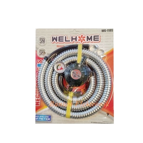 WELHOME Paket Selang &amp; Regulator Meter - Selang 1.8 Meter