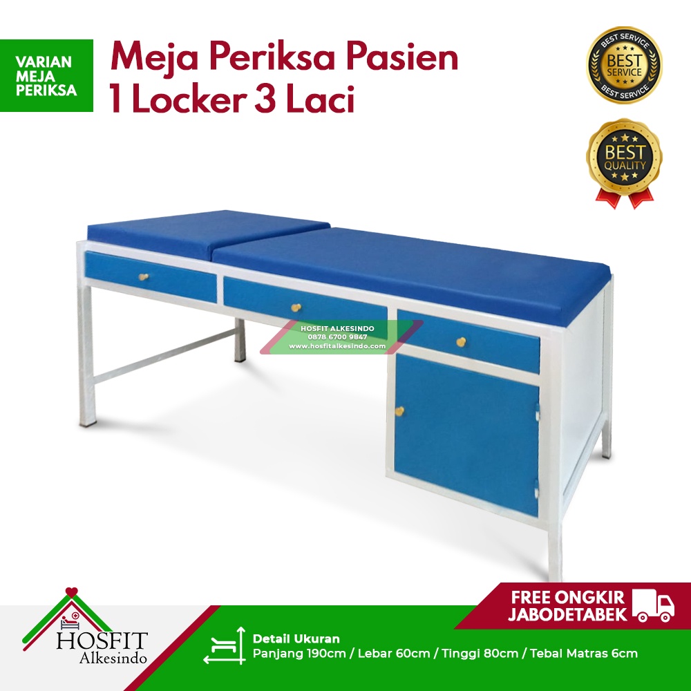 Meja Periksa Pasien 1 Loker 3 Laci