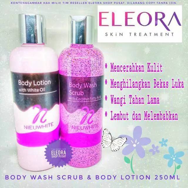 Eleora Nieuwhite body lotion & body wash scrub