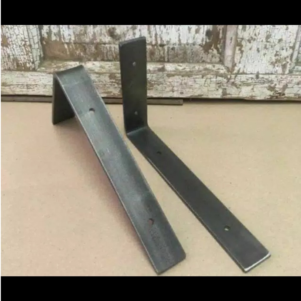 bracket besi rak besi siku penyangga L rak dinding