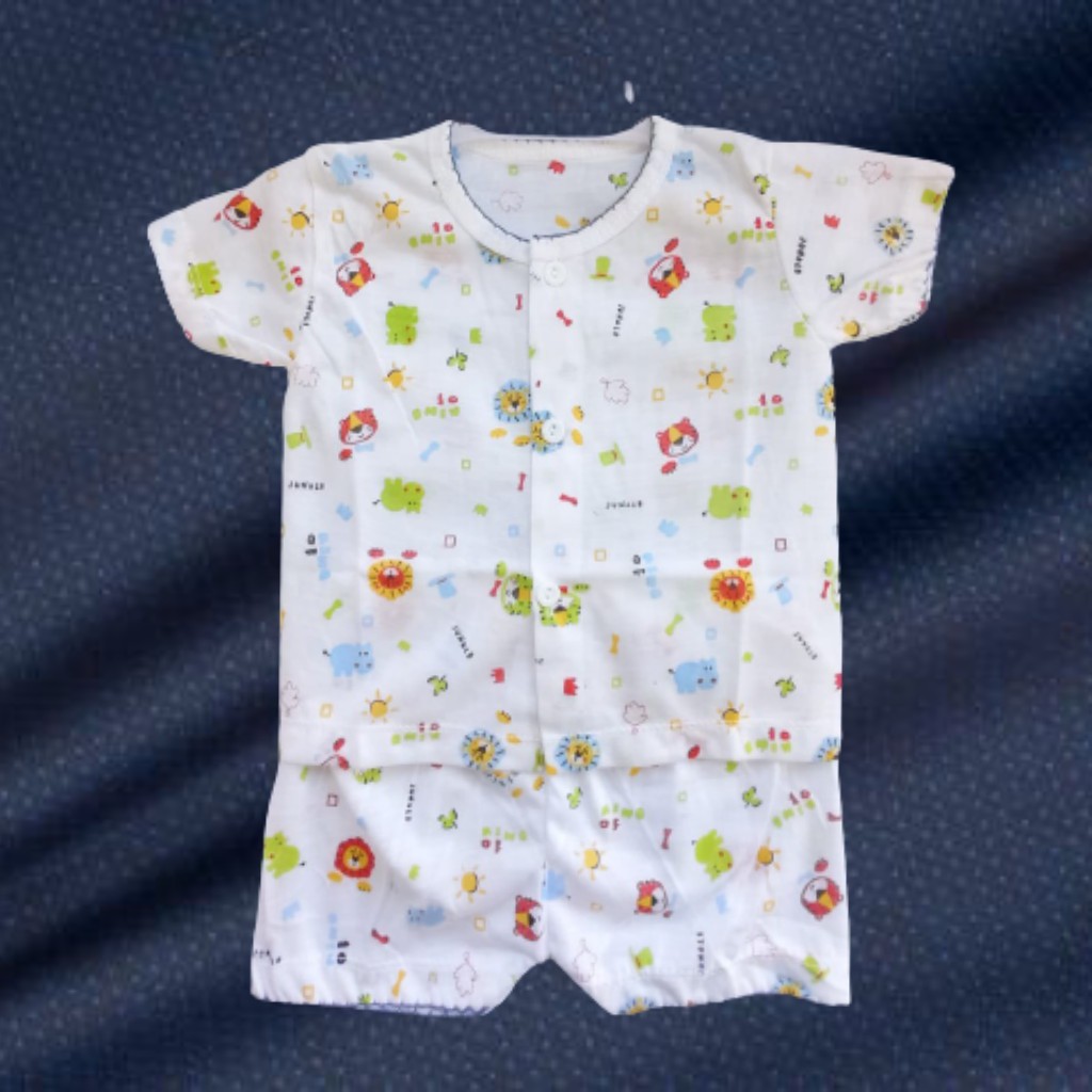 Setelan Baju Tidur Bayi Lengan pendek Print 0-3 bulan