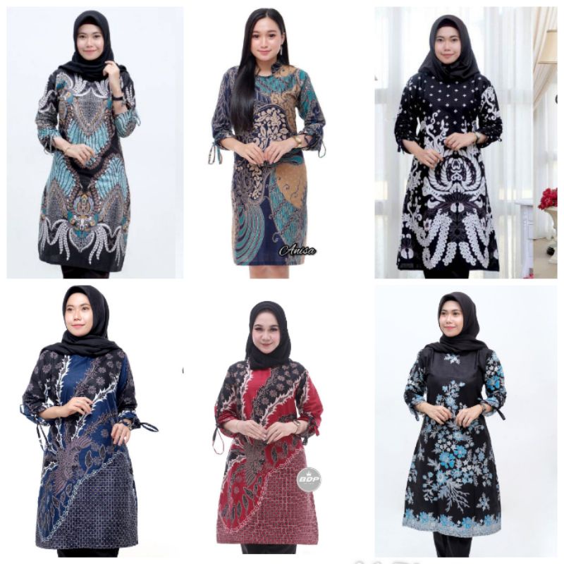 COD,TERMURAH TERLARIS TUNIK BATIK EXCLUSIVE M L XL XXL