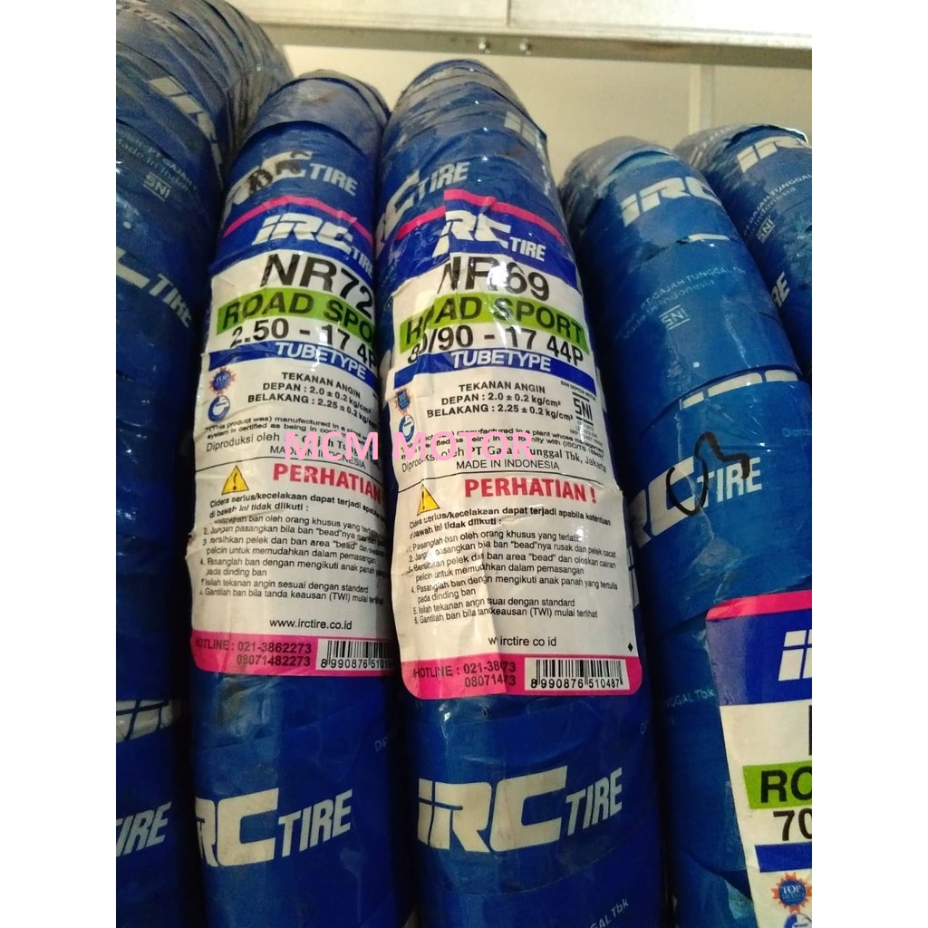 BAN LUAR IRC 80/90-17 NR69 TUBETYPE