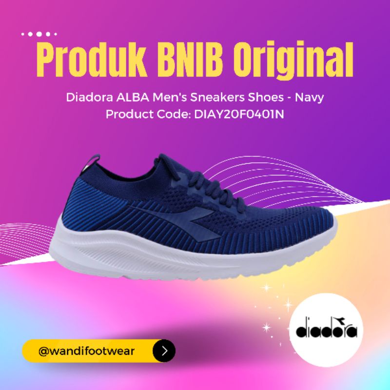 Diadora ALBA Men's Sneakers Shoes - Navy Original