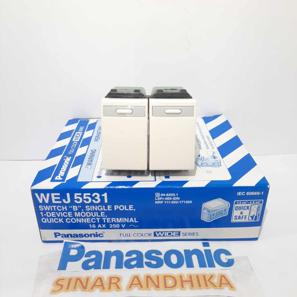 Mata Saklar Panasonic Kecil 1 Arah Putih Wej5531