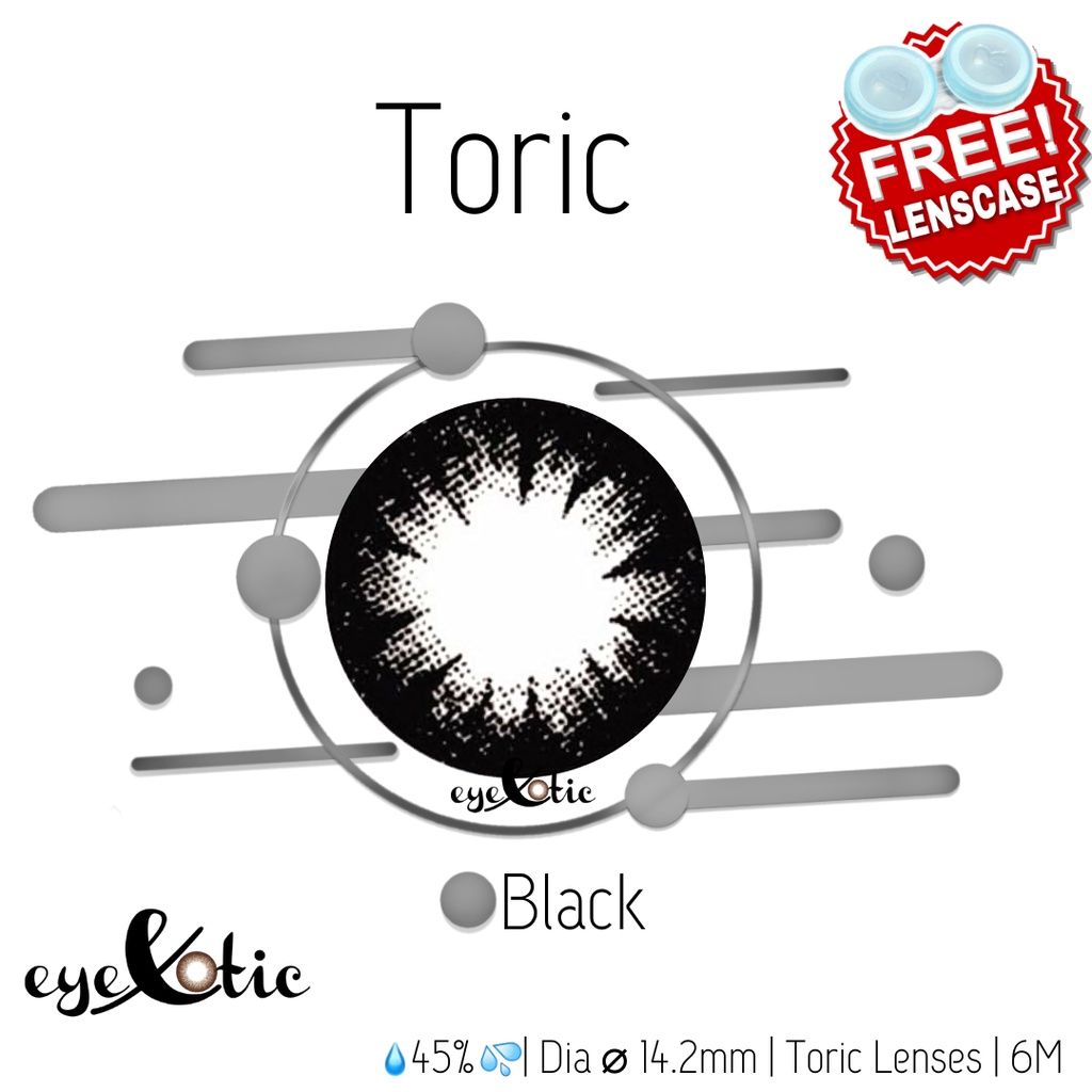 Softlens Toric / Silinder Black - Soflens COD Tangerang by Eyexotic - Infokan Minus Silinder Axis