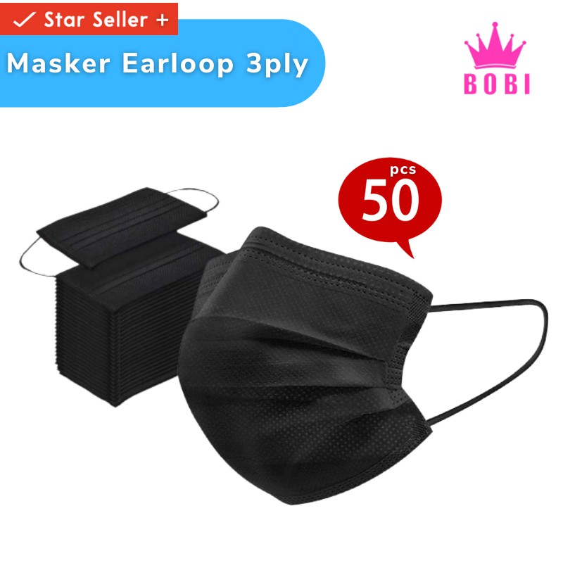 BIG SALE!!! MASKER 3PLY isi 50pcs / Variasi Warna / isi 50 pcs - 3 Variasi Warna