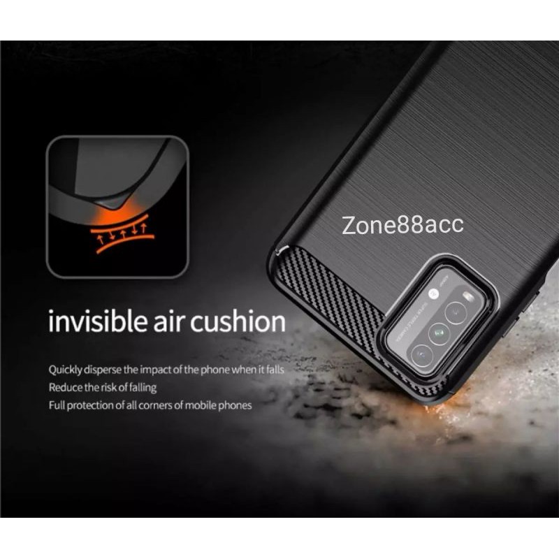 Silicon Redmi 9T 9power Note 9 4G power Softcase iPAKY Carbon Casing Cover Silikon