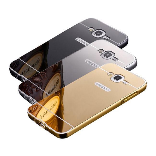 Bumper Mirror Samsung J5 2016 / J7 2016 / A5 2016 Case , Pink Gold