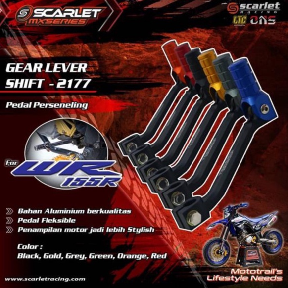 PEDAL PERSENELING LIPAT FULL CNC KLX 150 BF D TRACKER KLX 230 CRF 150 L WR 155 SCARLET RACING