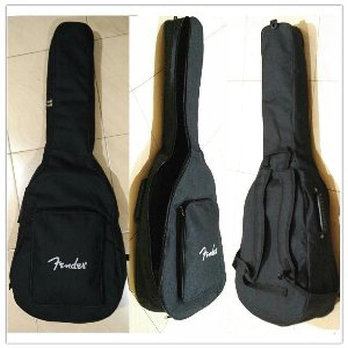 Tas Gitar Akustik / Softcase Gitar Akustik Fender Jumbo warna Hitam