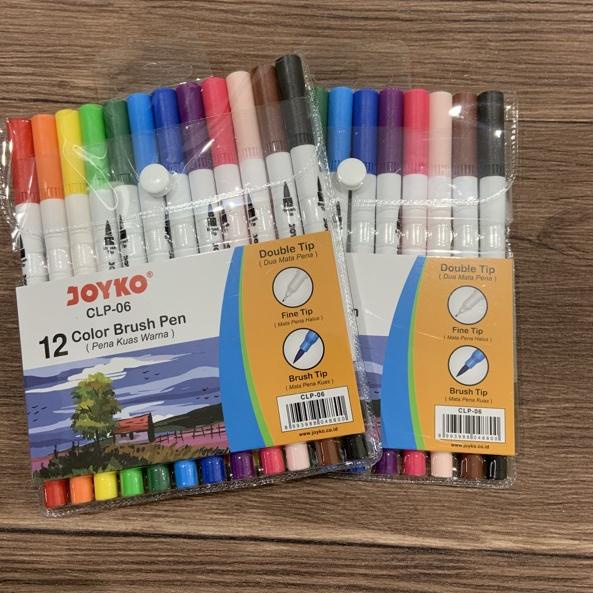 

Joyko Brush Pen 12 Warna Brush + Pen CLP-06 SET ↓ (Diskon)