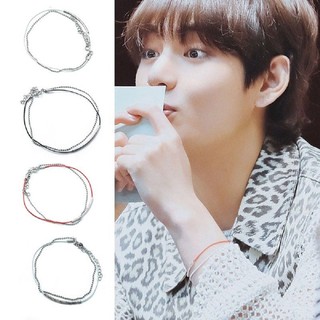  Gelang  Kpop BTS  V  Taehyung Bangle Bahan Kulit Model 