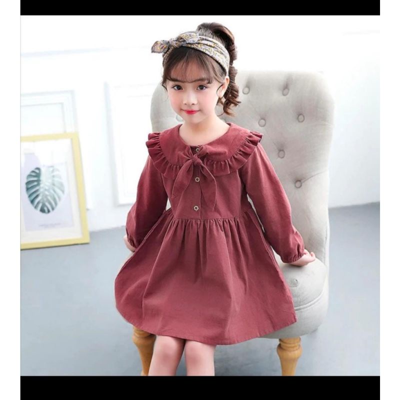 MAYLA DRESS anak perempuan usia 2-7 thn ya guys