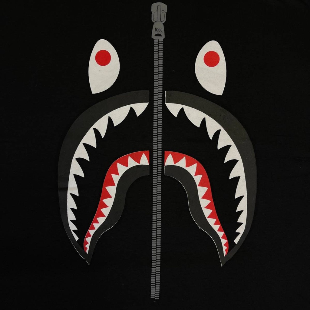 KAOS TSHIRT A BATHING AAPE BAPE SHARK MIRROR FULLTAG